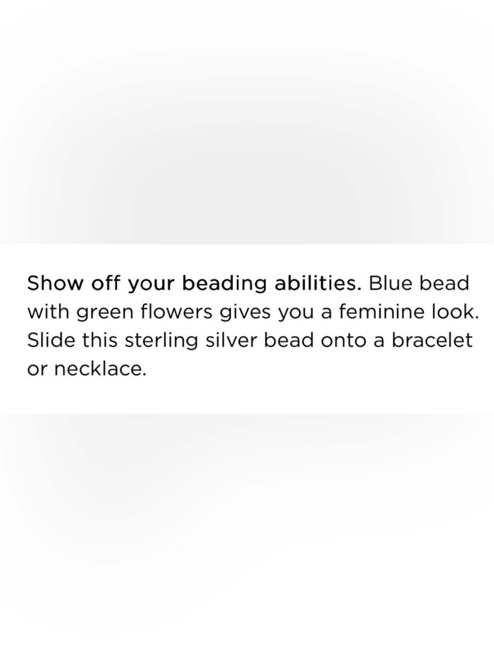 LK NW 🌸 STAMPED 925 THAI STERLING SILVER BLUE & GREEN FLORAL GLASS BEAD CHARM - Picture 8 of 10